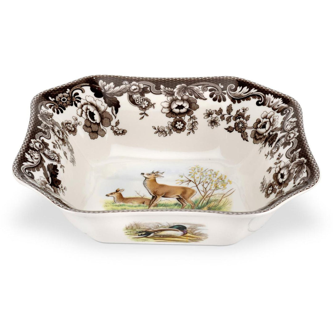 WOODLAND DEER SQUARE SERVING BOWL