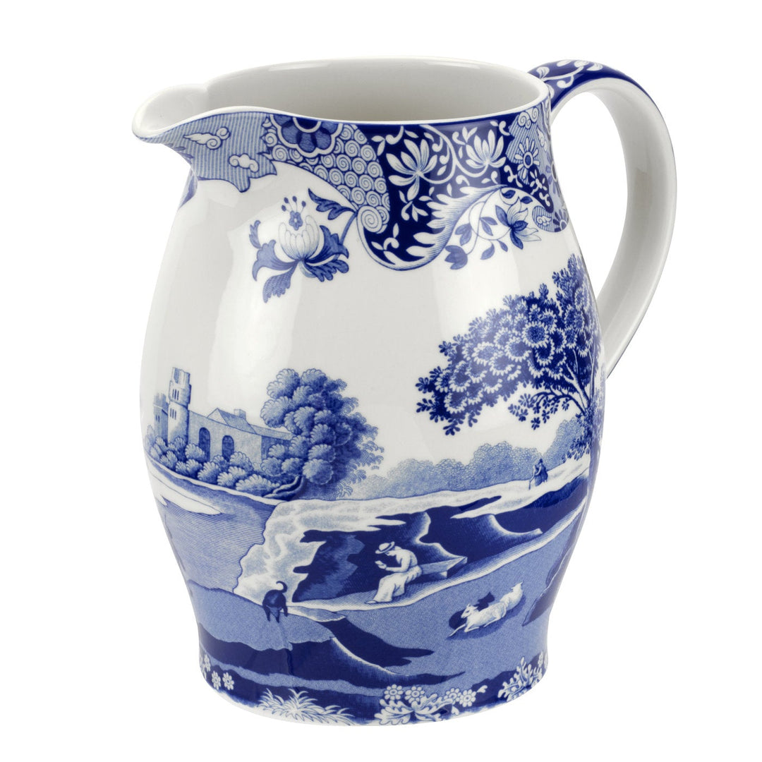 blue Italian pitcher