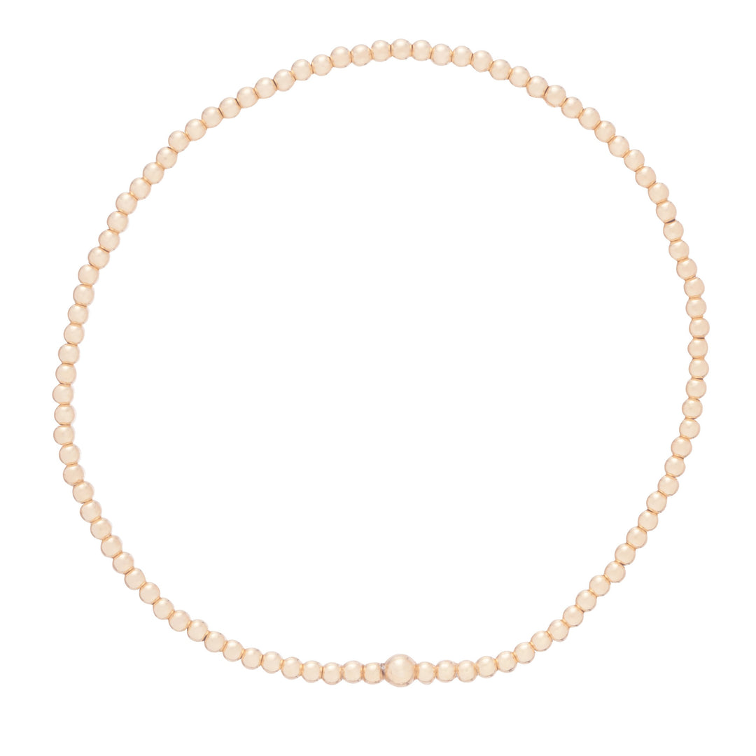 CLASSIC GOLD 2MM BEAD BRACELET