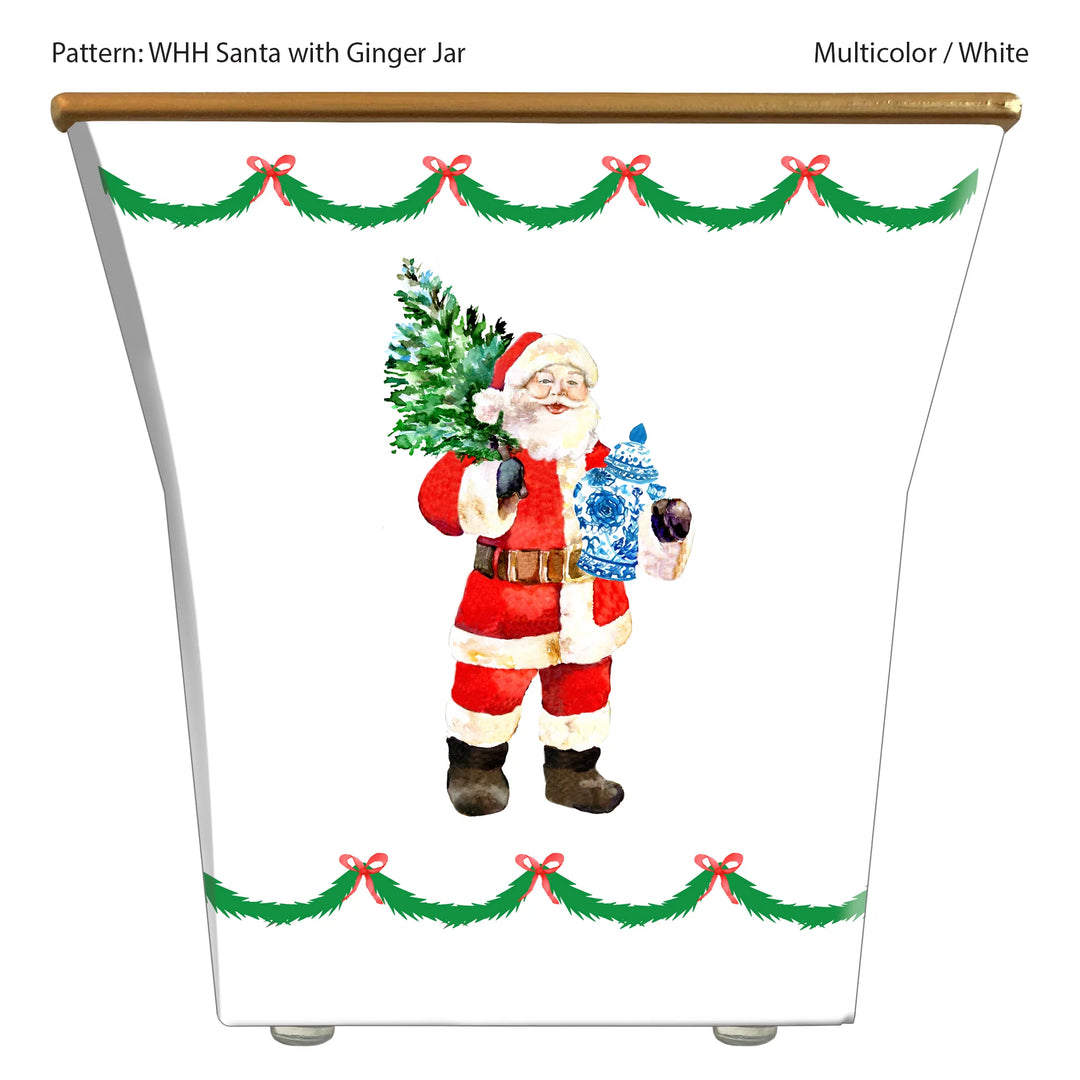 SANTA WITH GINGER JAR CACHEPOT CANDLE