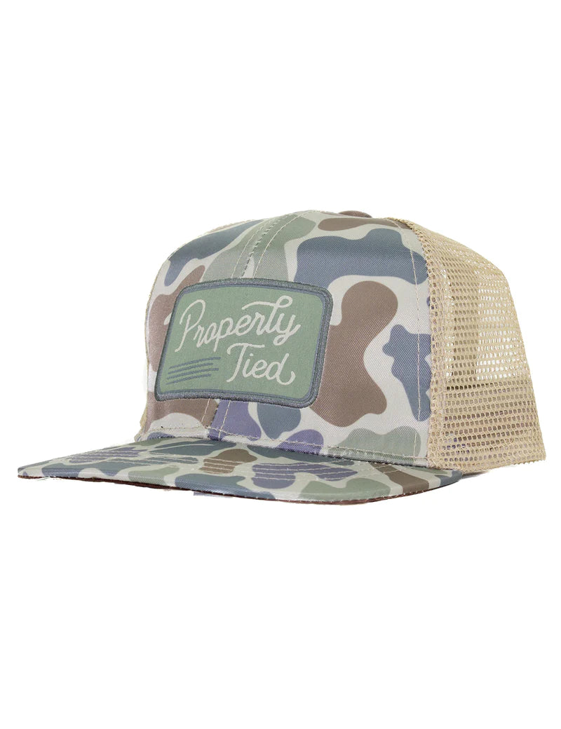 YOUTH VINTAGE CAMO SPORTSMAN TRUCKER HAT
