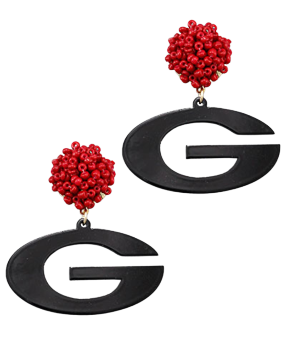 RED & BLACK GEORGIA EARRINGS