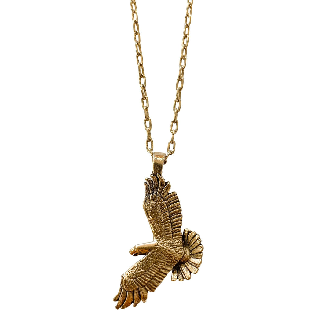 GOLD EAGLE CHARM NECKLACE