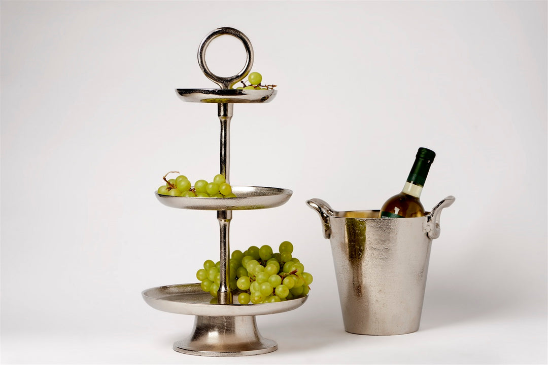 SMALL ALUMINUM ICE BUCKET NICKEL