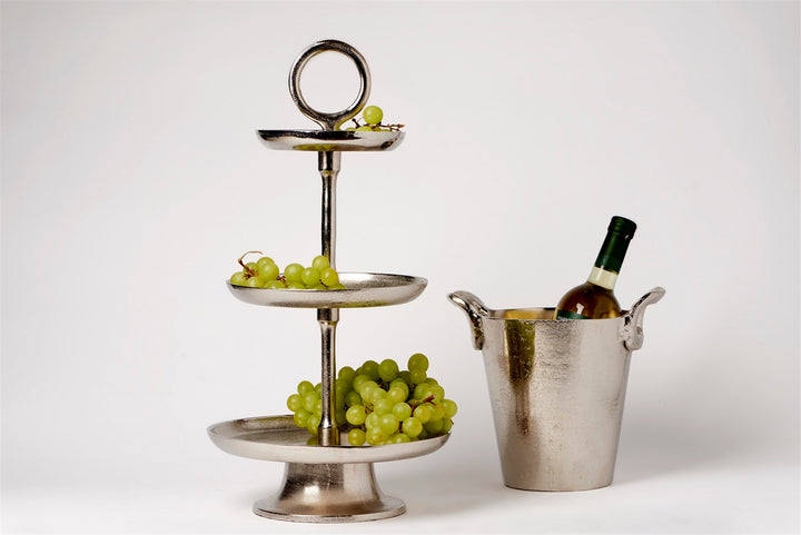 SMALL ALUMINUM ICE BUCKET NICKEL