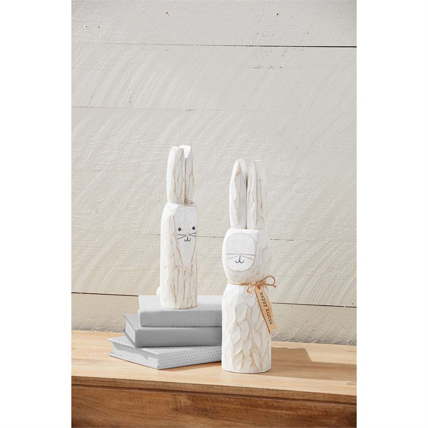BUNNY WOOD BLOCK SITTER LG