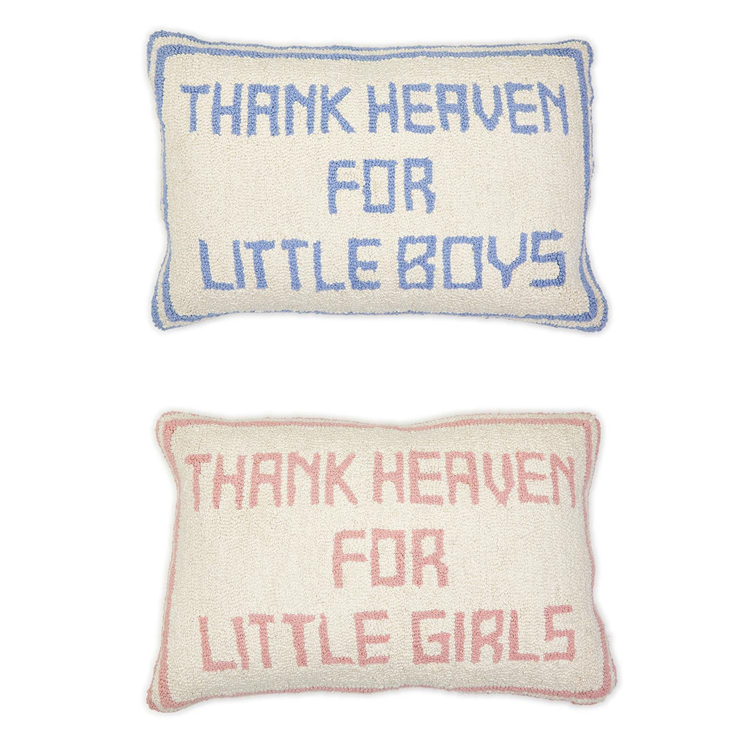 THANK HEAVEN EMBROIDERED DECORATIVE THROW PILLOW