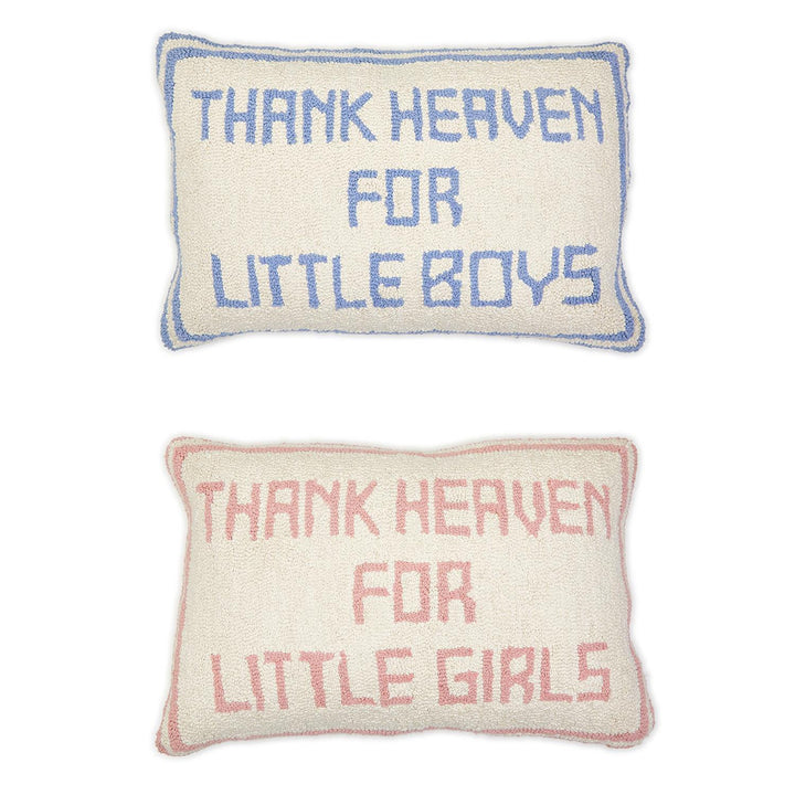 THANK HEAVEN EMBROIDERED DECORATIVE THROW PILLOW