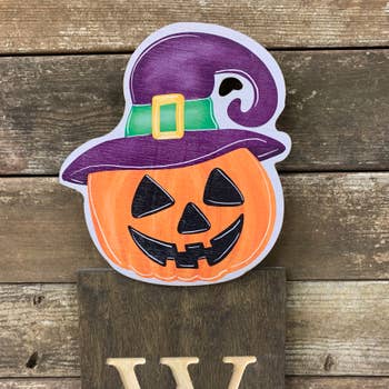 JACK O LANTERN WELCOME SIGN TOPPER