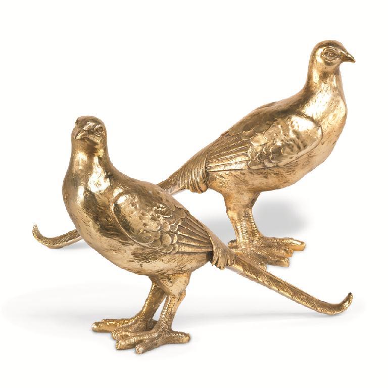 GOLD RESIN PHEASANTS