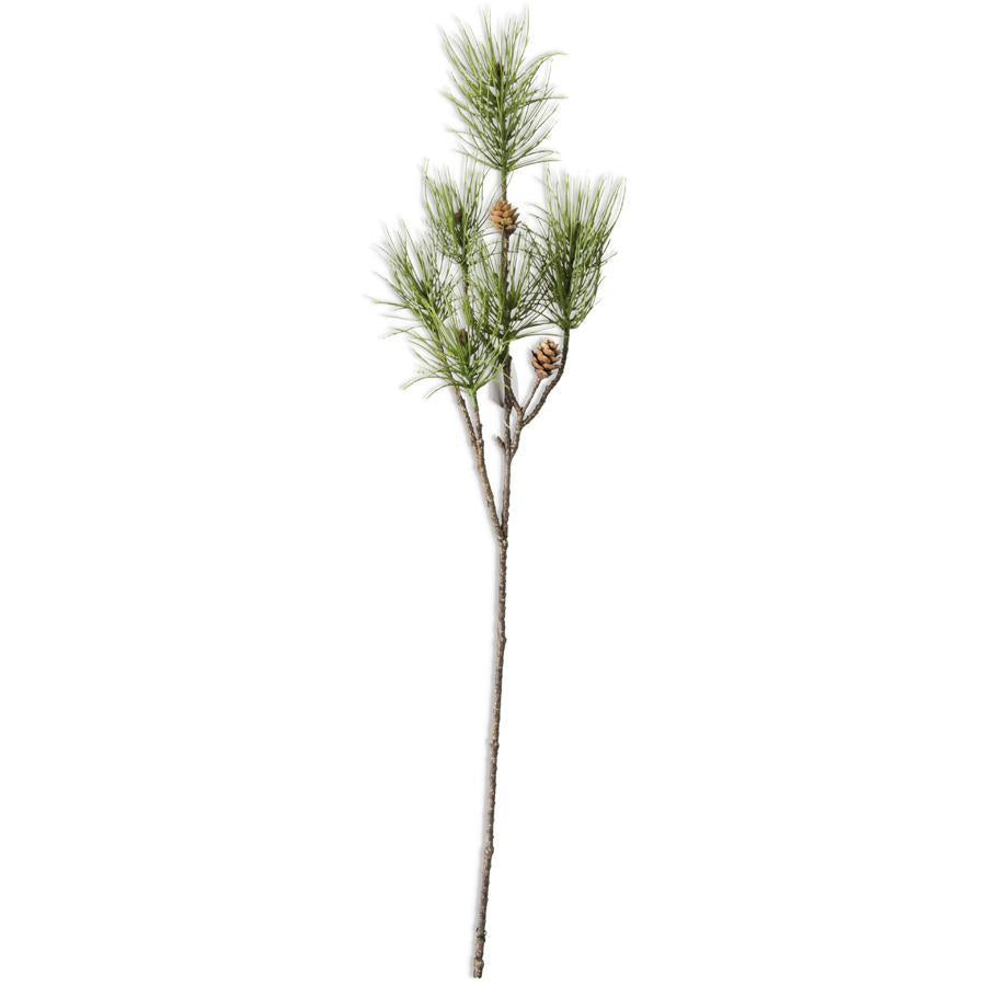 28" PINE NEEDLE STEM WITH PINECONES