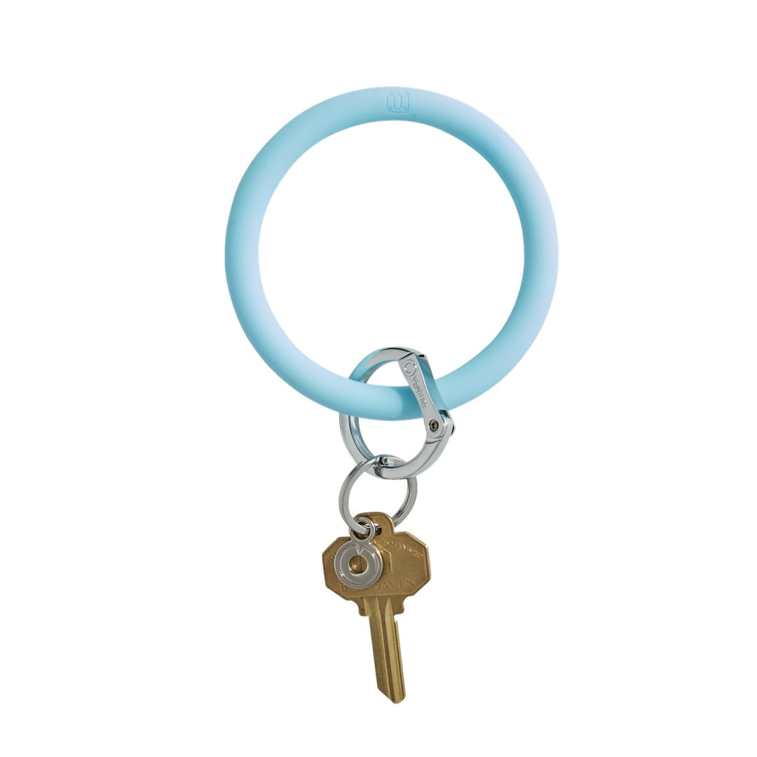 BIG O SILICONE KEY RING IN SWEET CAROLINA BLUE