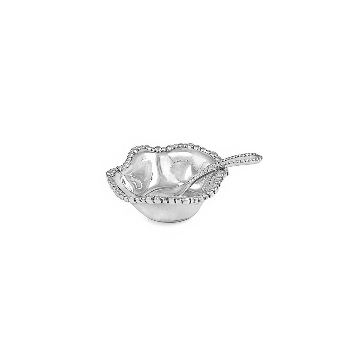 GIFTABLES ORGANIC PEARL PETITE BOWL W/SPOON