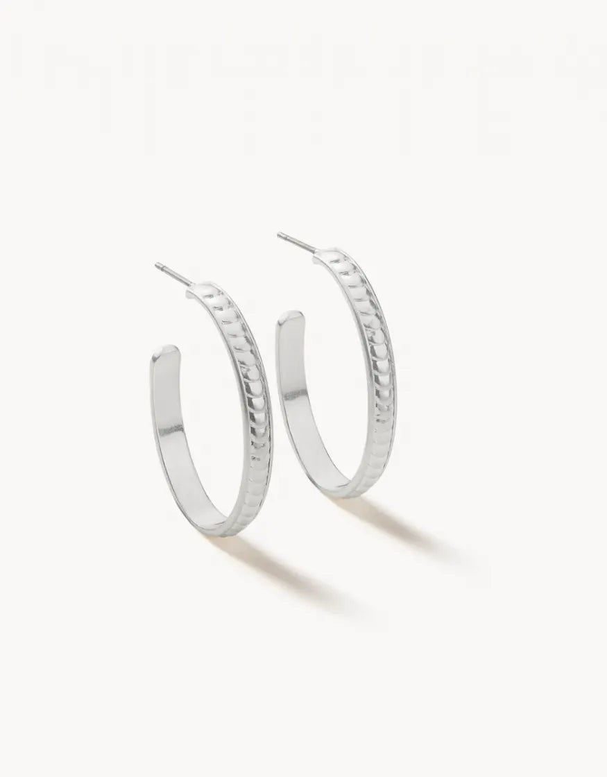 SILVER NAIA BITTY HOOP EARRINGS