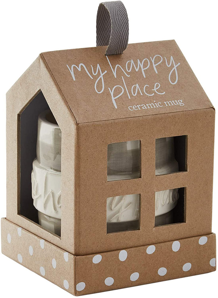 MUDPIE HAPPY PLAQUE BOXED MUG MY HAPPY PLACE