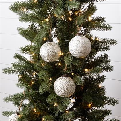GLASS CHRISTMAS ORNAMENTS