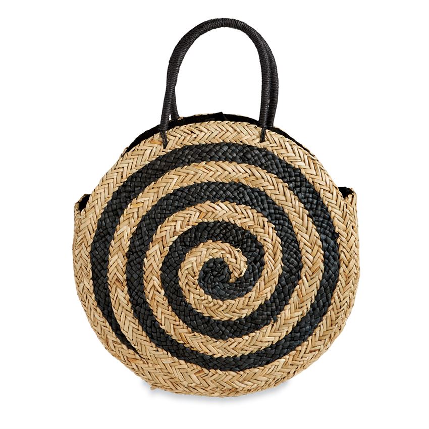 BLACK SPIRAL TOTE