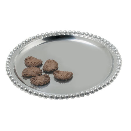 LARGE BEADED EDGE ROUND TRAY