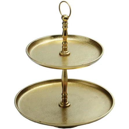 GILDED 2-TIER STAND