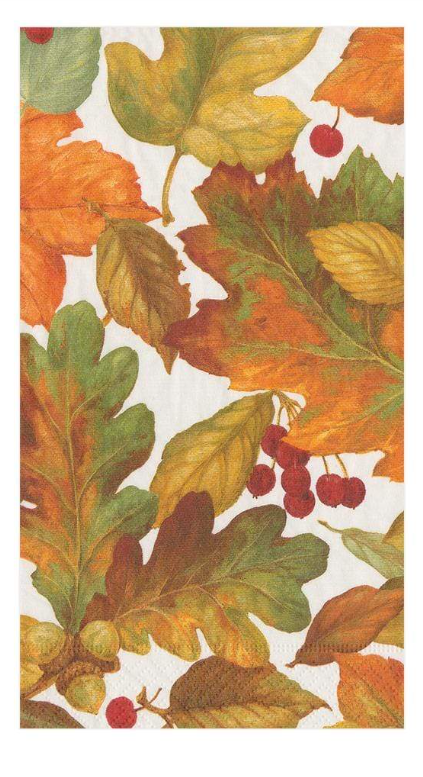 CASPARI GUEST TOWEL AUTUMN LEAVES 2