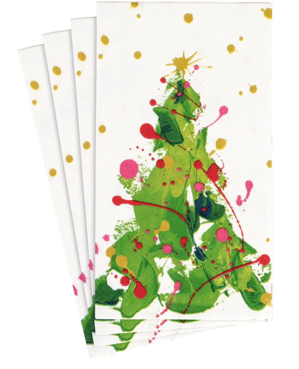 FINAL SALE CASPARI GUEST TOWEL SPLATTER TREE