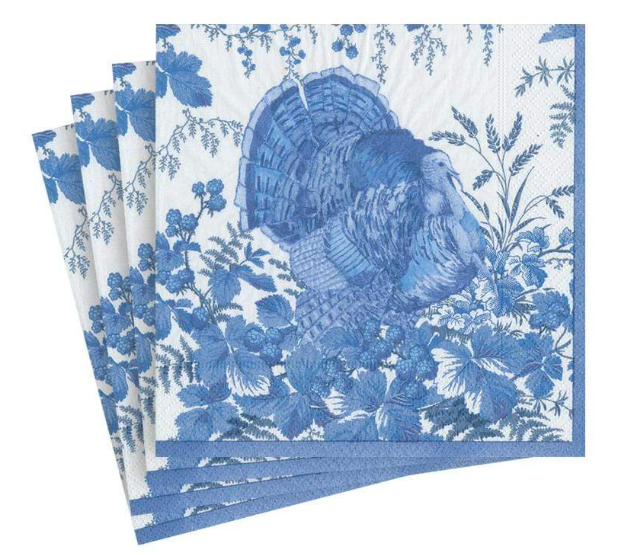 CASPARI COCKTAIL NAPKINS TURKEY TOILE