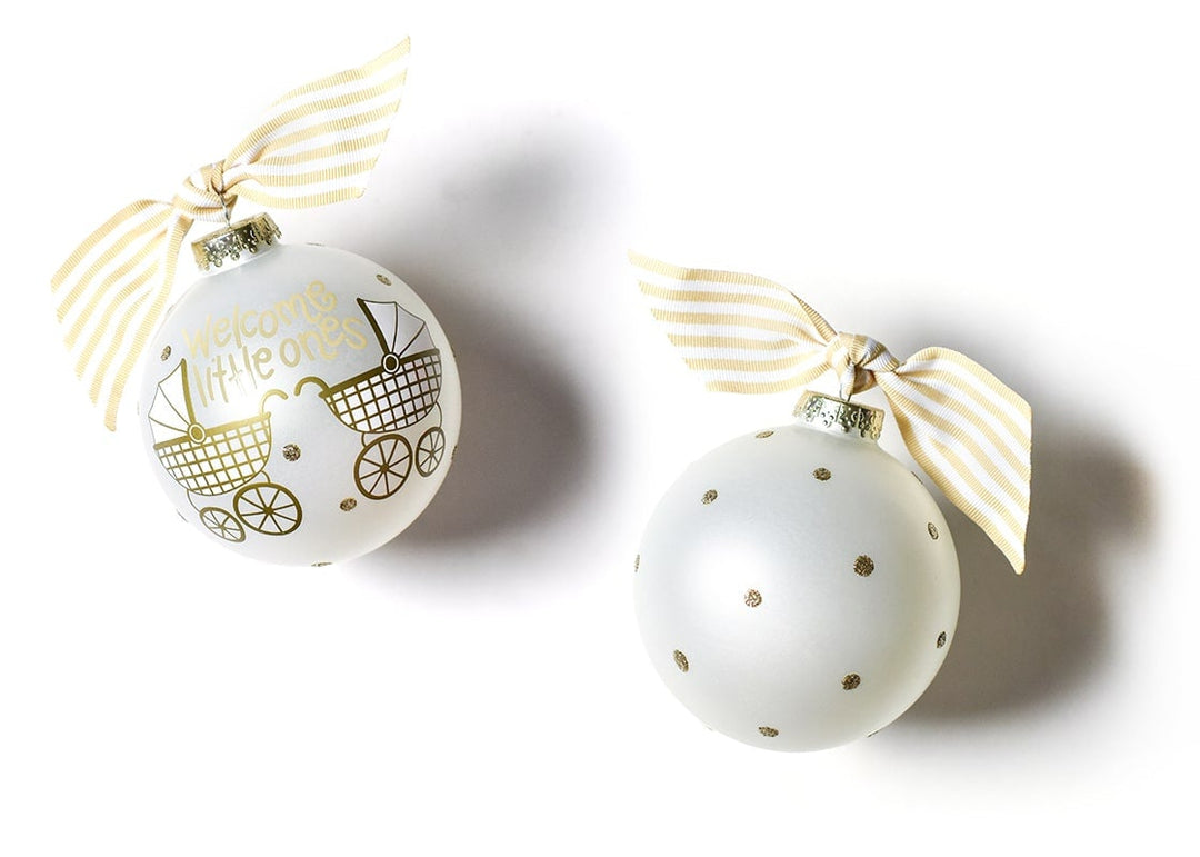 WELCOME LITTLE ONES GLASS ORNAMENT