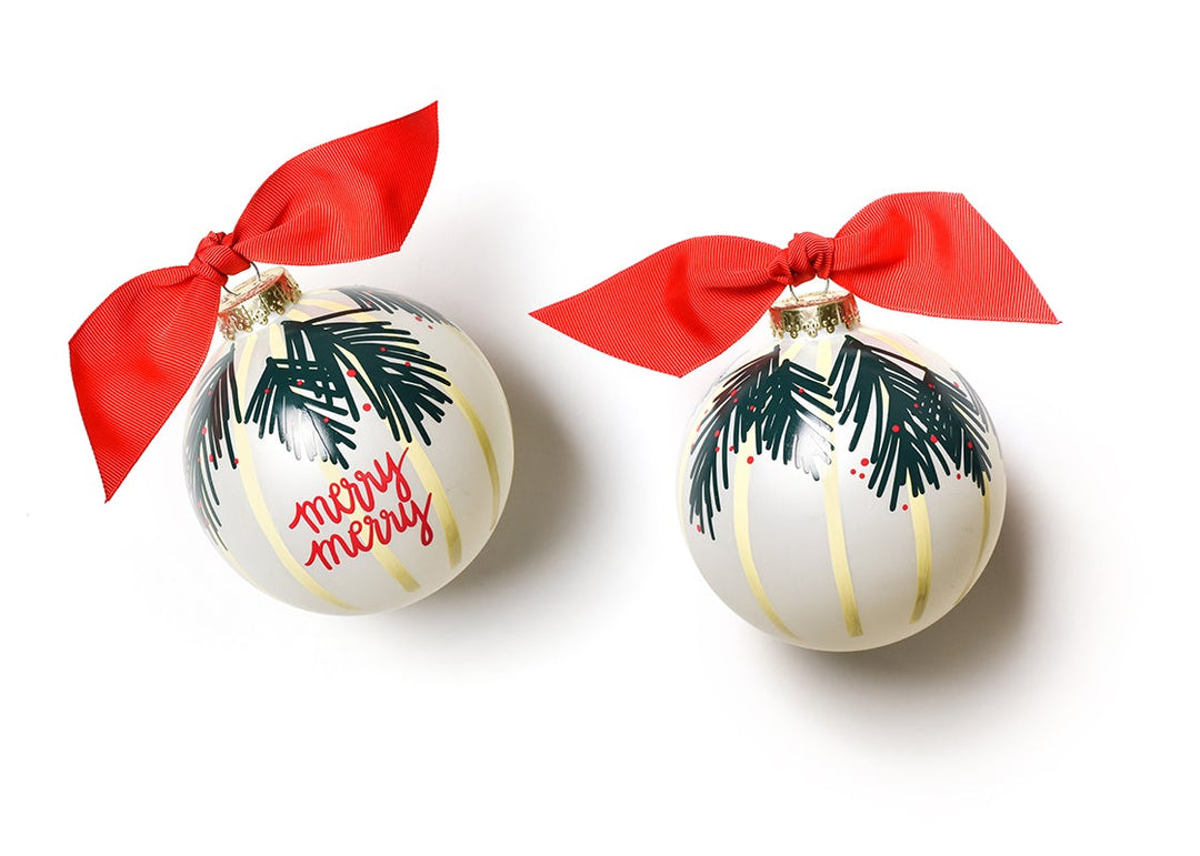 BALSAM AND BERRY GLASS ORNAMENT