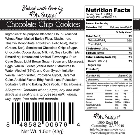 ASSORTED VALENTINES CHOCOLATE CHIP COOKIES MINI BAGS