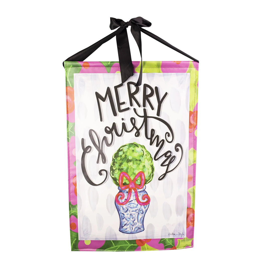 CHRISTMAS TOPIARY DOOR BANNER