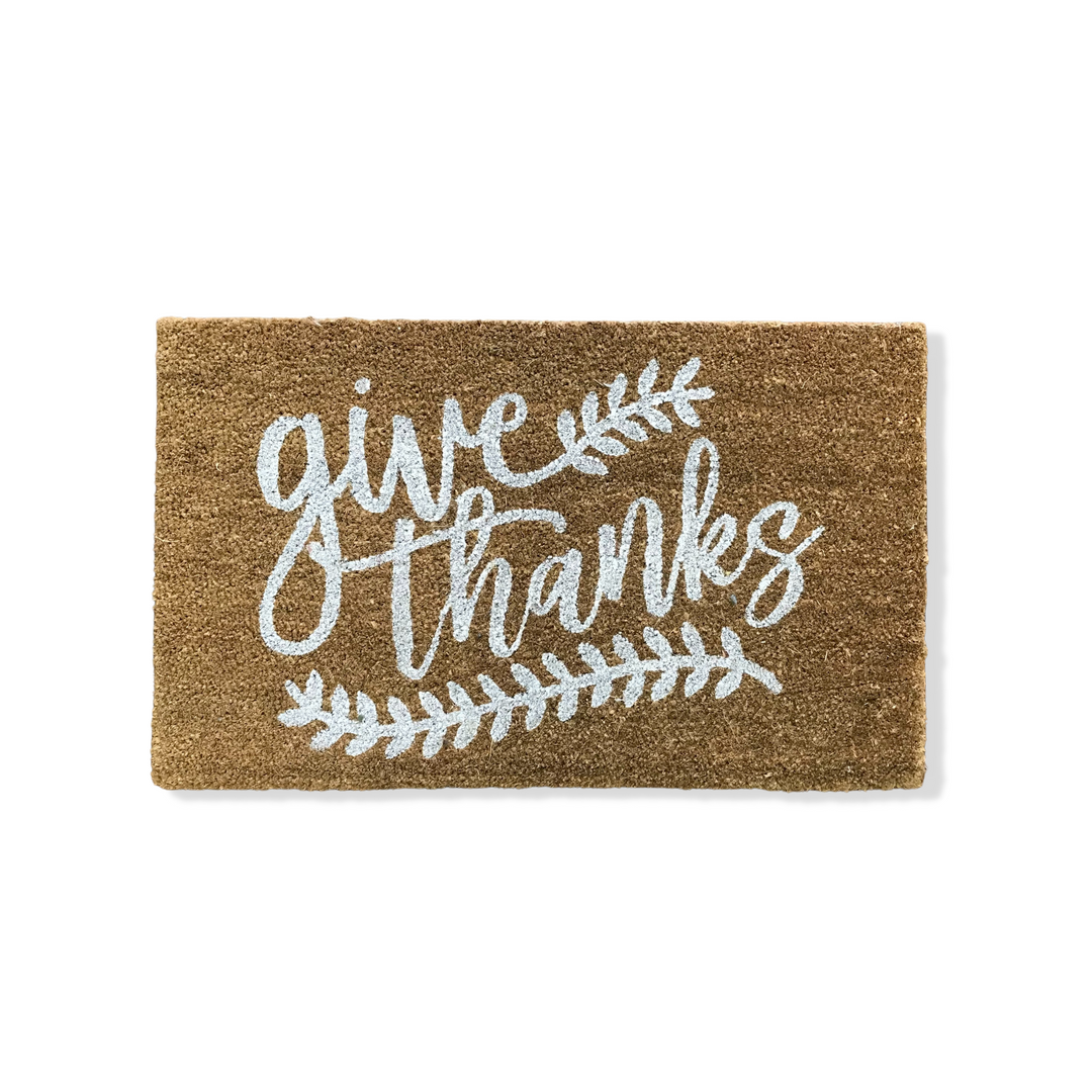 GIVE THANKS DOORMAT