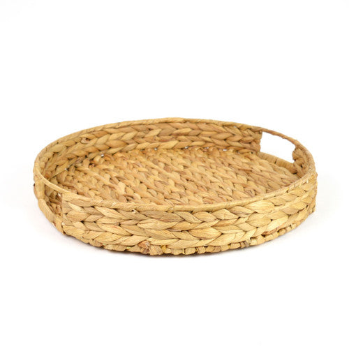 NATURAL WOVEN ROUND TRAY