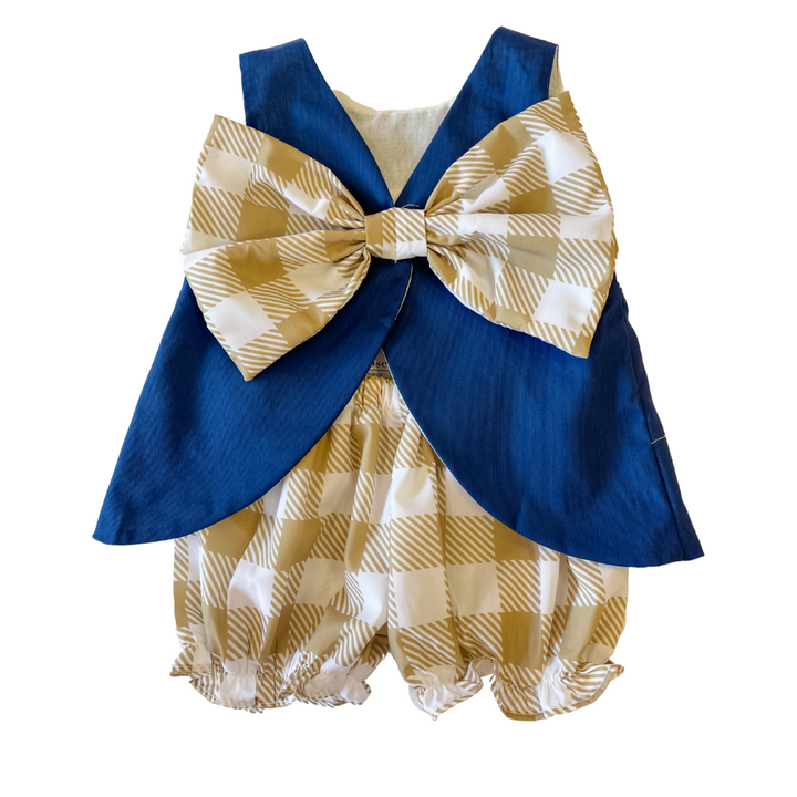 FINAL SALE NAVY GAME DAY SMOCKED SET