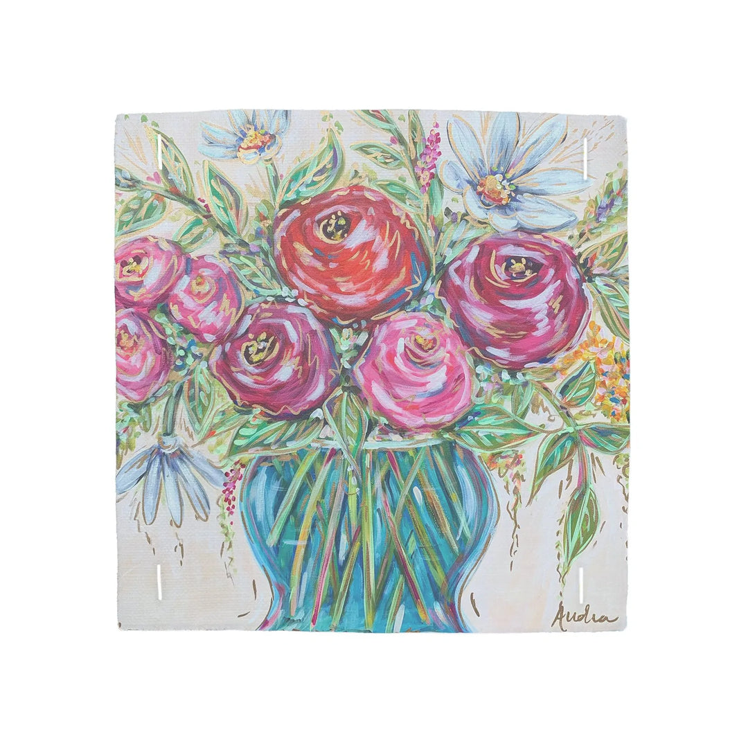 GLASS VASE BOUQUET PILLOW