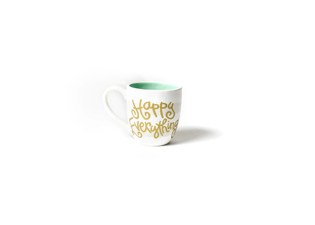 WHITE STRIPE HAPPY EVERYTHING MUG