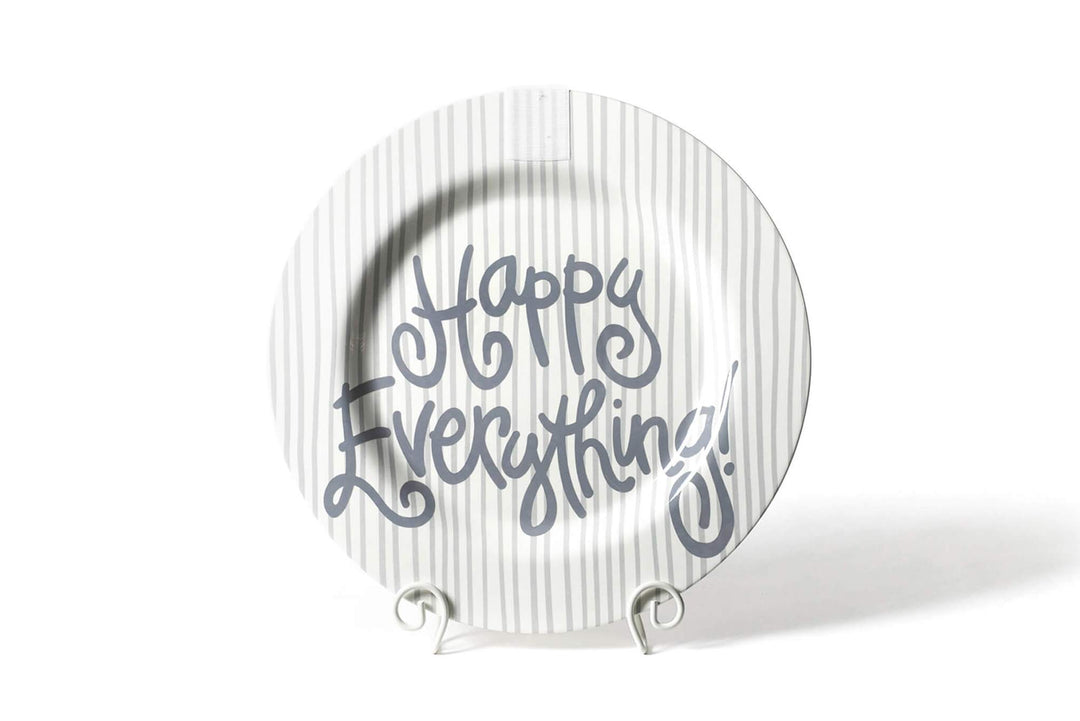 STONE SKINNY STRIPE HAPPY EVERYTHING BIG ROUND PLATTER