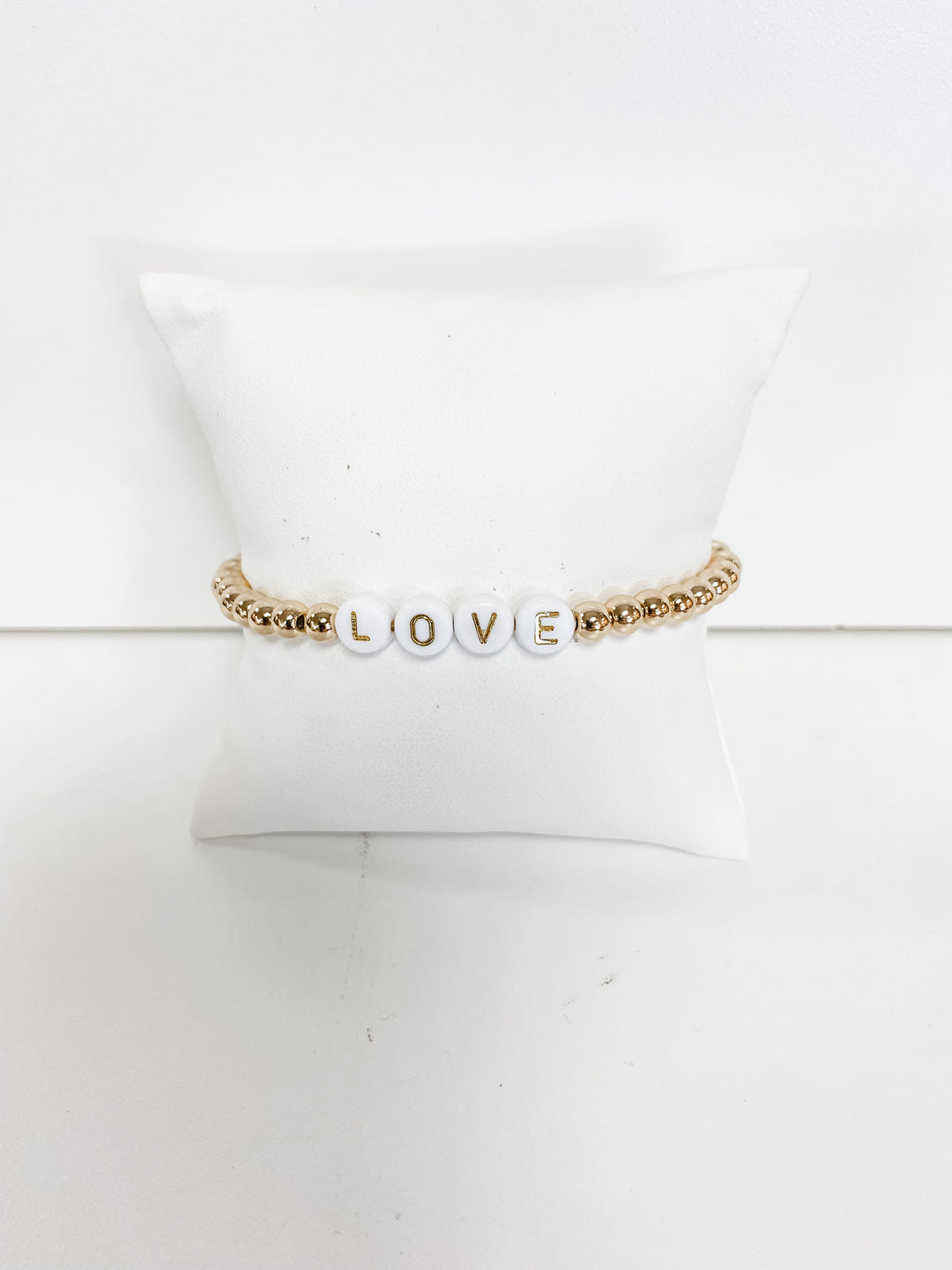 LOVE GOLD BEADED BRACELET