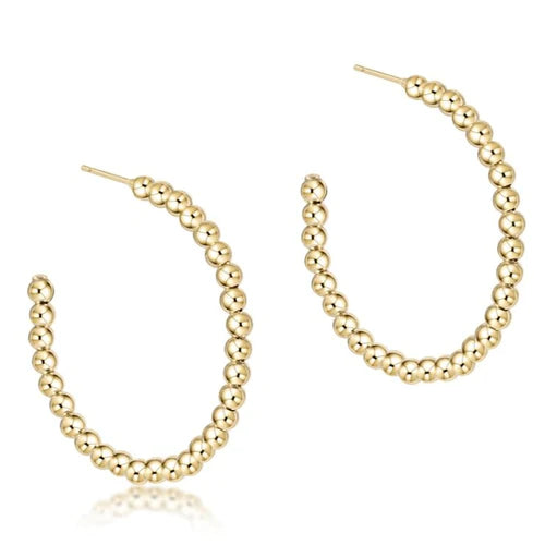 BEADED CLASSIC 1.75" POST HOOP, 3MM