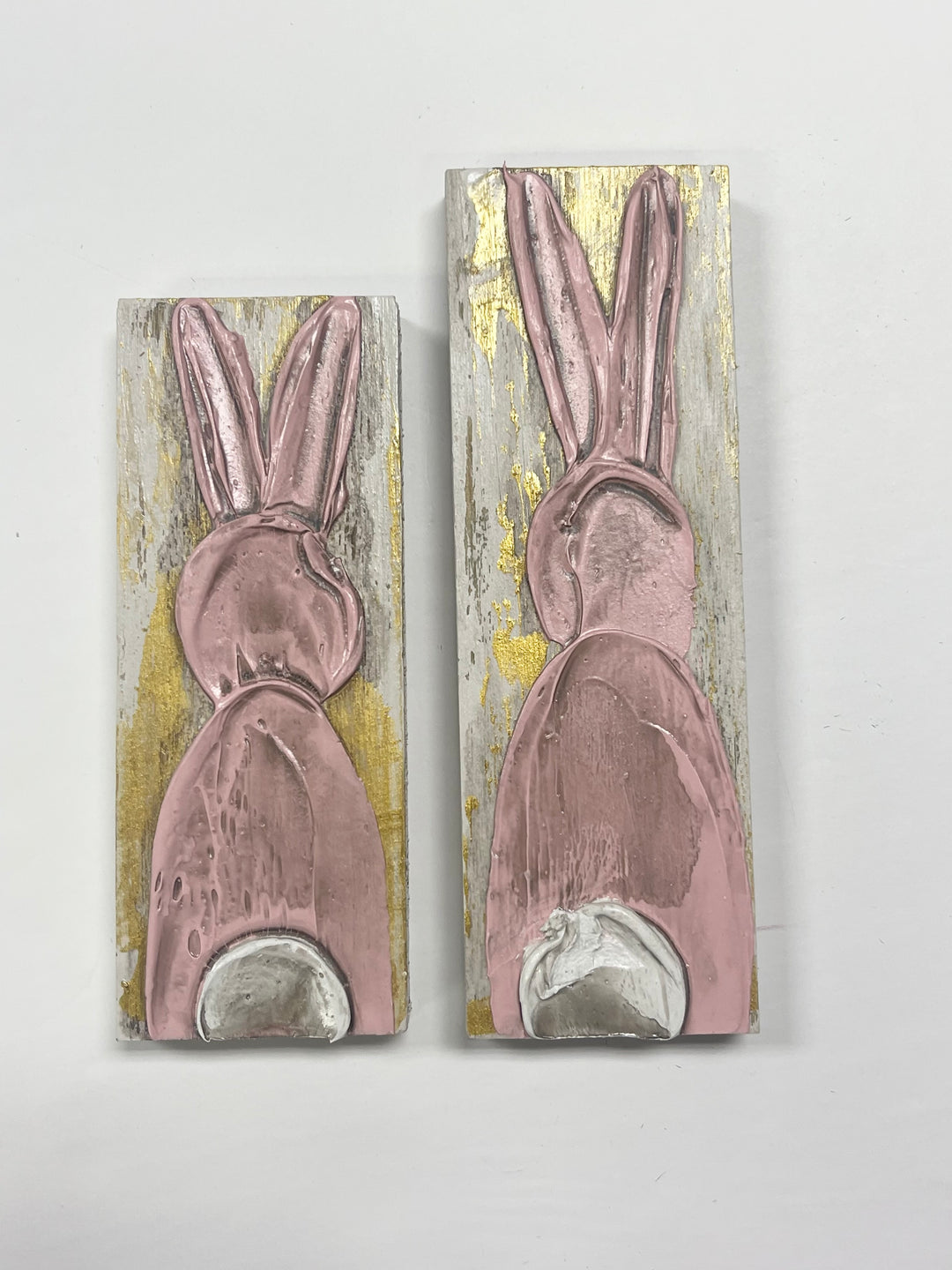 BUNNIES WOOD BLOCK - PINK