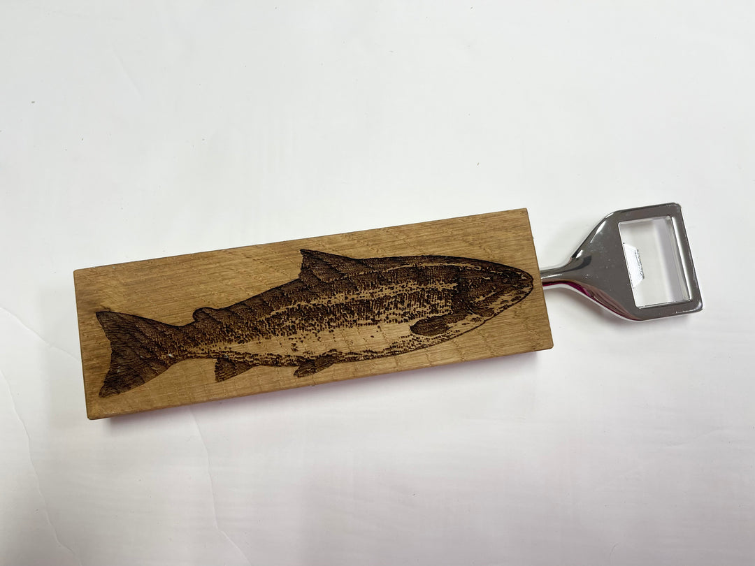 SALMON OAK BOTTLE OPENER