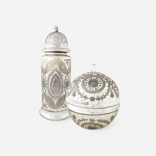 ETCHED JAR WITH LID