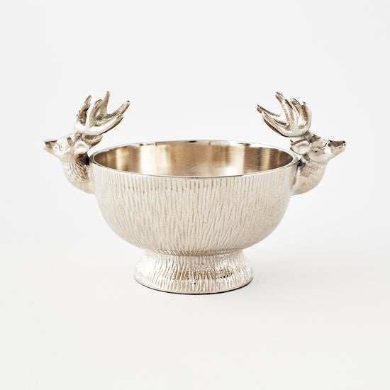 METAL REINDEER BOWL