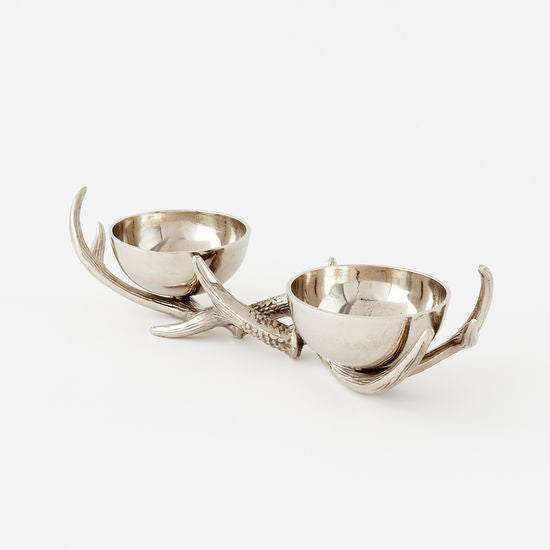 ANTLER TWO BOWL SERVER
