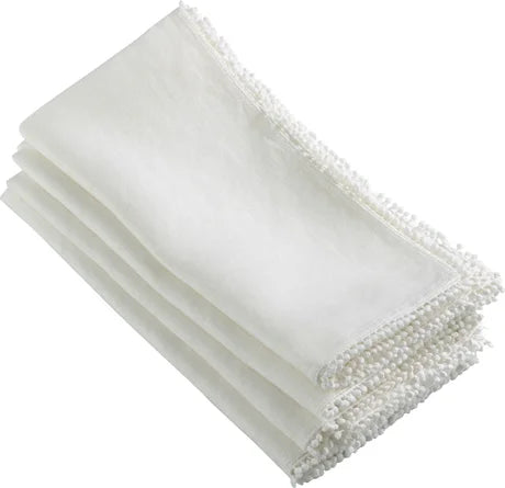 IVORY POMPOM DESIGN NAPKIN