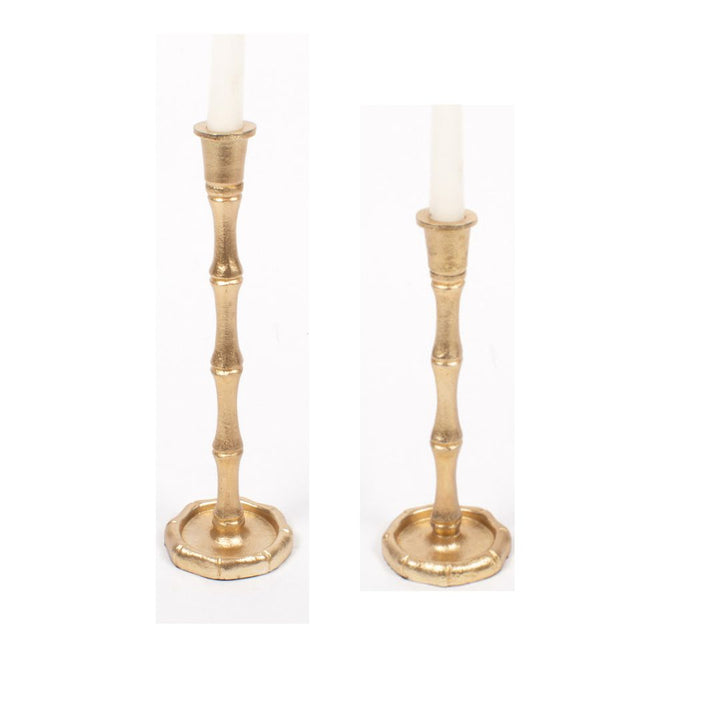 GOLD BAMBOO CANDLE STICK