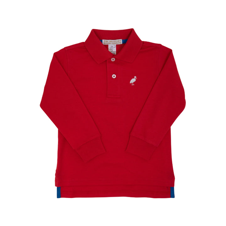 RICHMOND RED LONG SLEEVE PRIM & PROPER POLO
