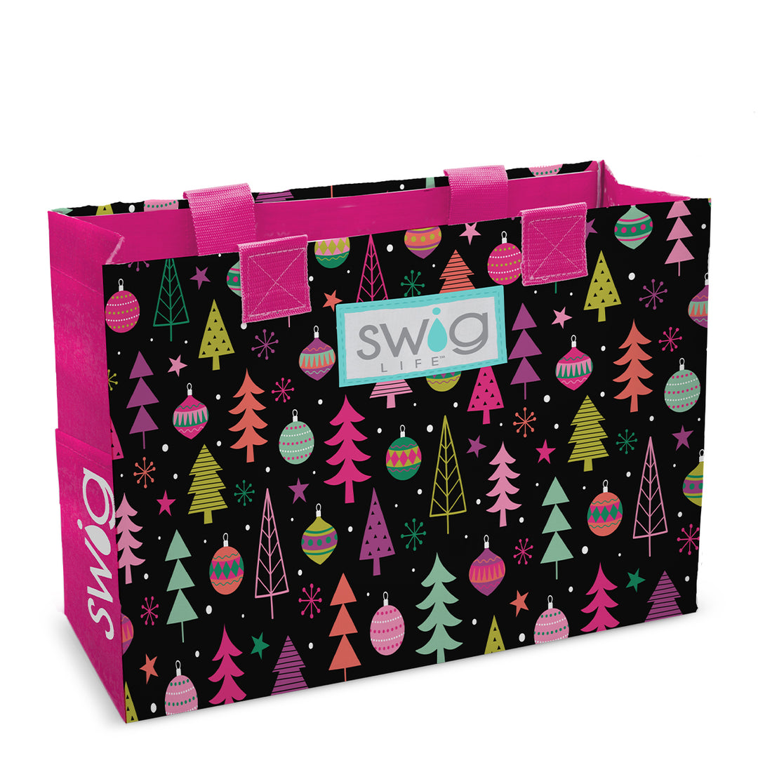 SWIG MERRY & BRIGHT LAMINATED TOTE