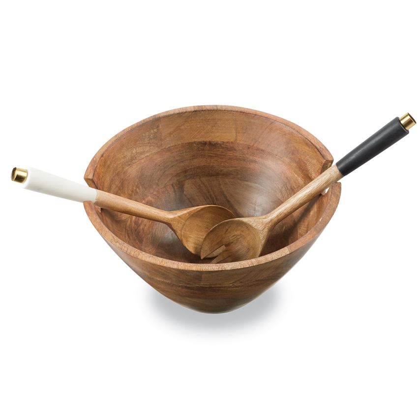 WOODEN SERVING BOWL SET