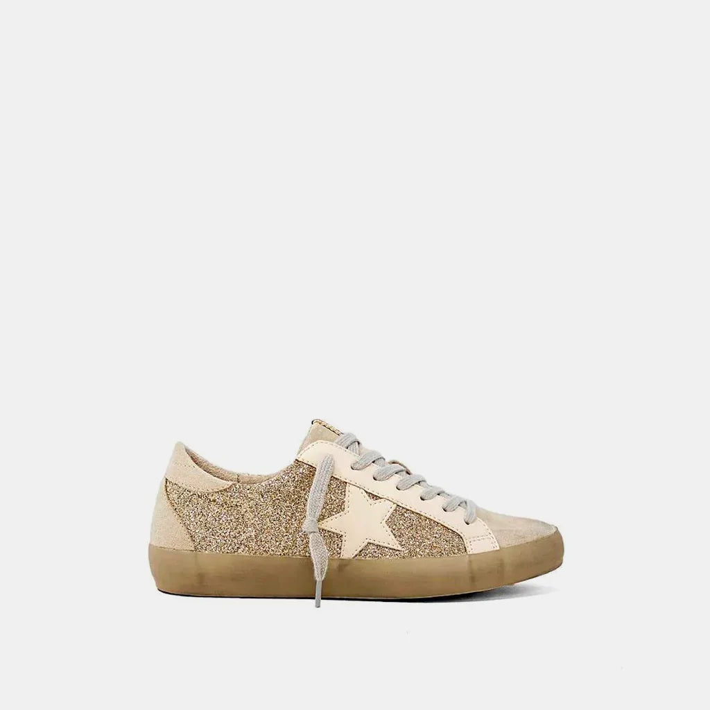 PAULA GOLD GLITTER SNEAKER - KIDS