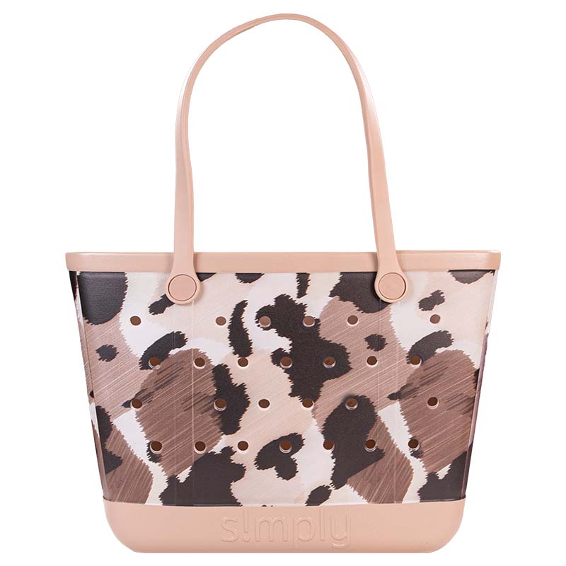 COW PATTERNED LARGE SIMPLY TOTE – Walker Boutique